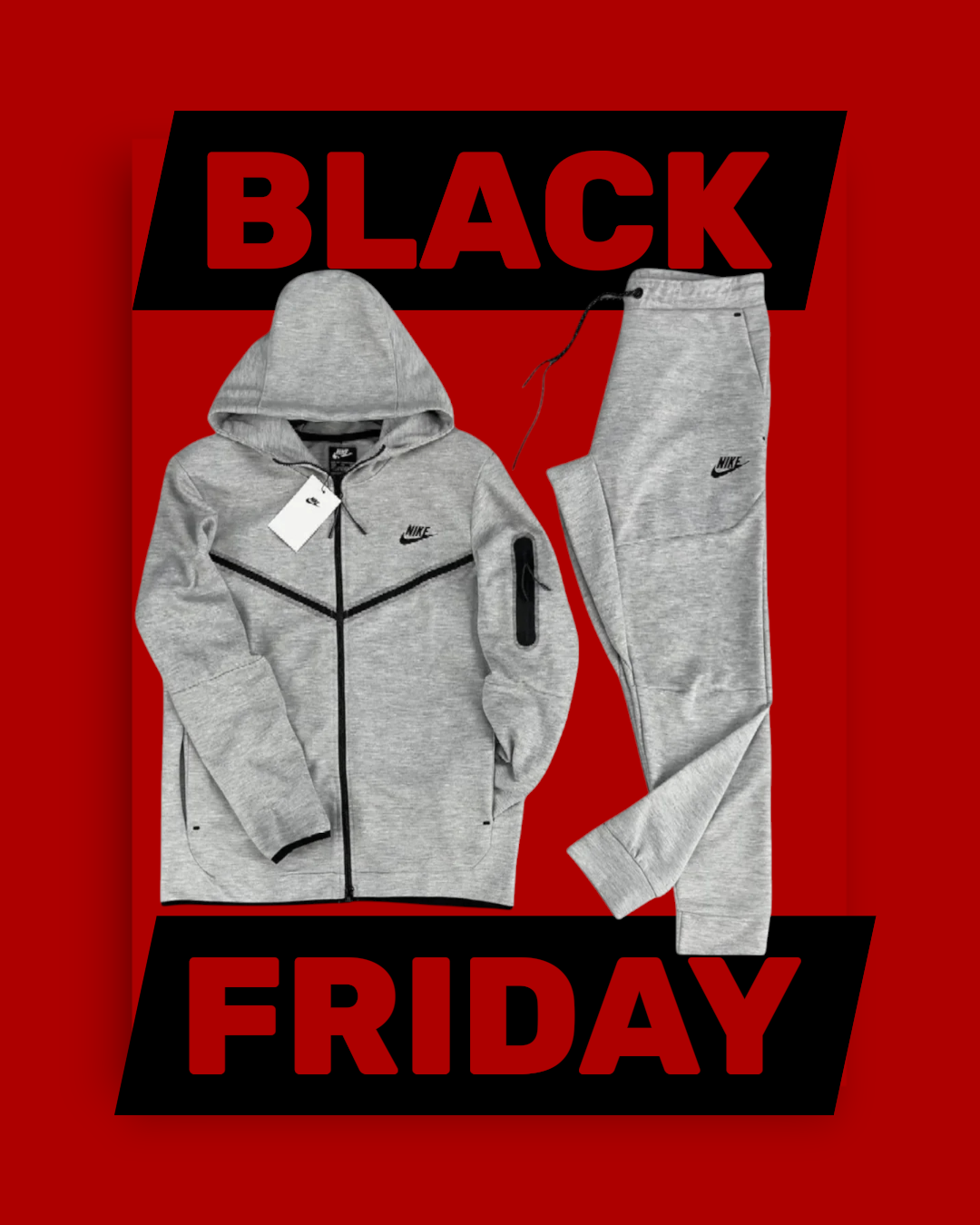 Nike Set Tech Fleece - Γκρι