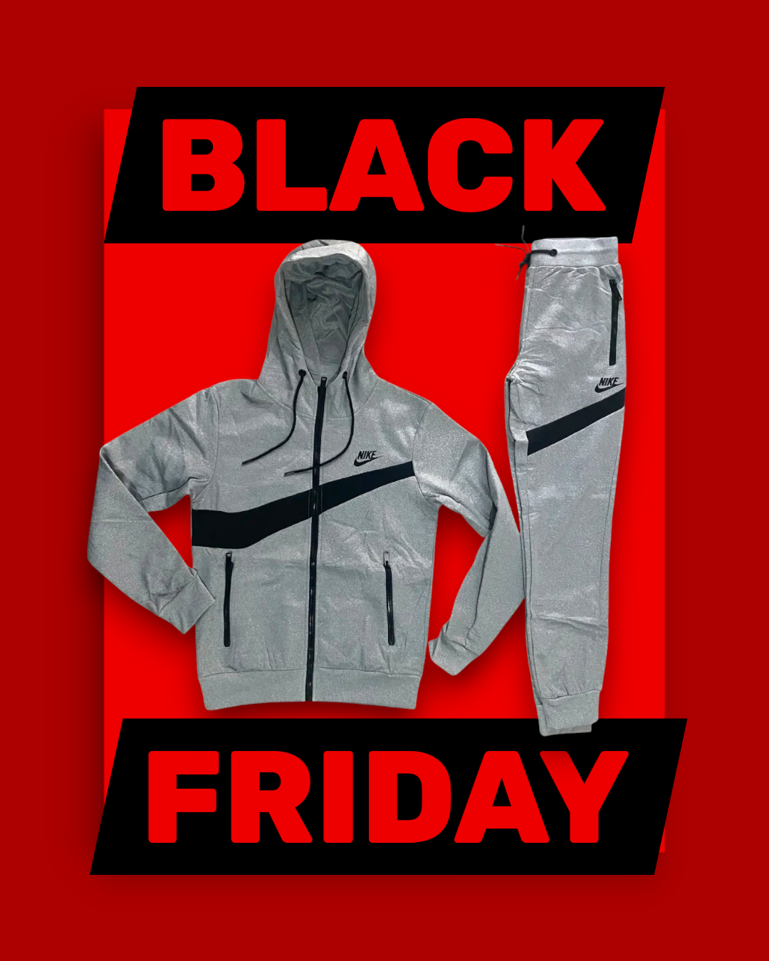 NIKE ΣΕΤ M NSW SWOOSH TCH FLC - Γκρί